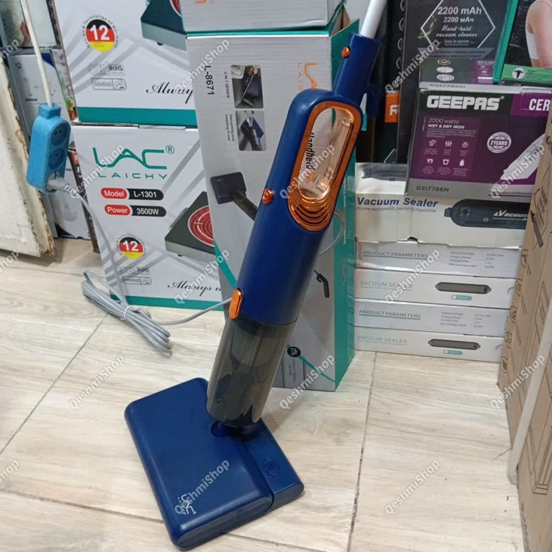 جارو برقی دستی طی دار 450 وات لایچی LAICHY مدل L-8671 جارو دسته عصایی طی دار