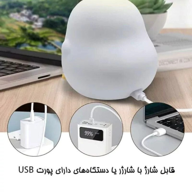 چراغ خواب سیلیکونی جوجه نشسته