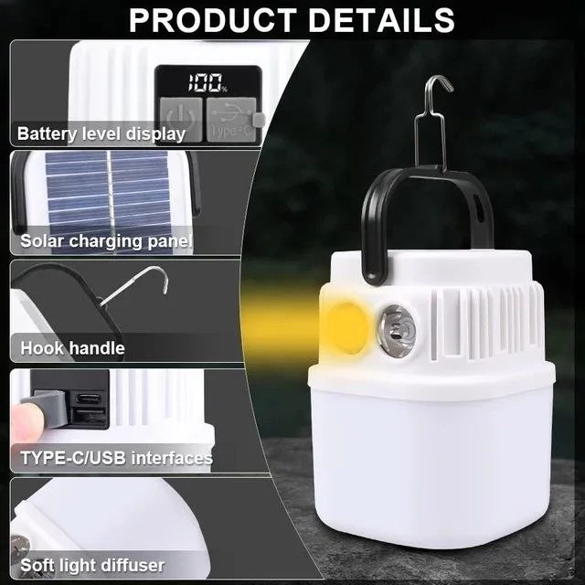 چراغ شارژی کمپی مدل KT-668 دارای پاوربانک