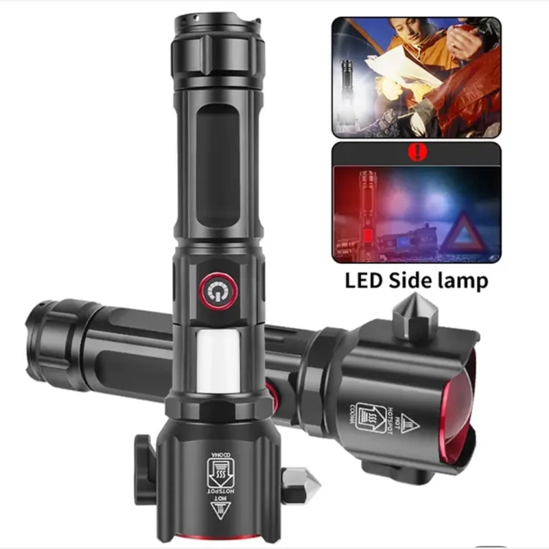 چراغ قوه چکش دار پلیسی شارژی مدل Ruilang RL 2210 ، برد بلند و نور بسیار قوی