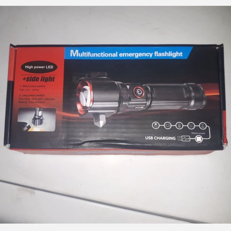 چراغ قوه چکش دار پلیسی شارژی مدل Ruilang RL 2210 ، برد بلند و نور بسیار قوی