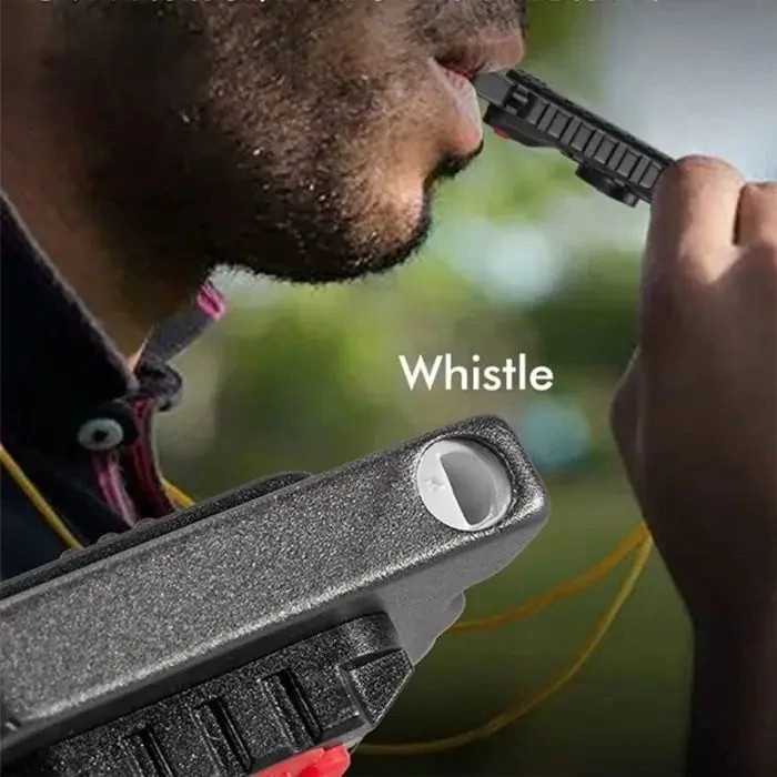 چراغ قوه LED دار کمپینگ قابل حمل، دارای چراغ اضطراری، جاکلیدی، COB پیچ گوشتی بطری بازکن و فندک