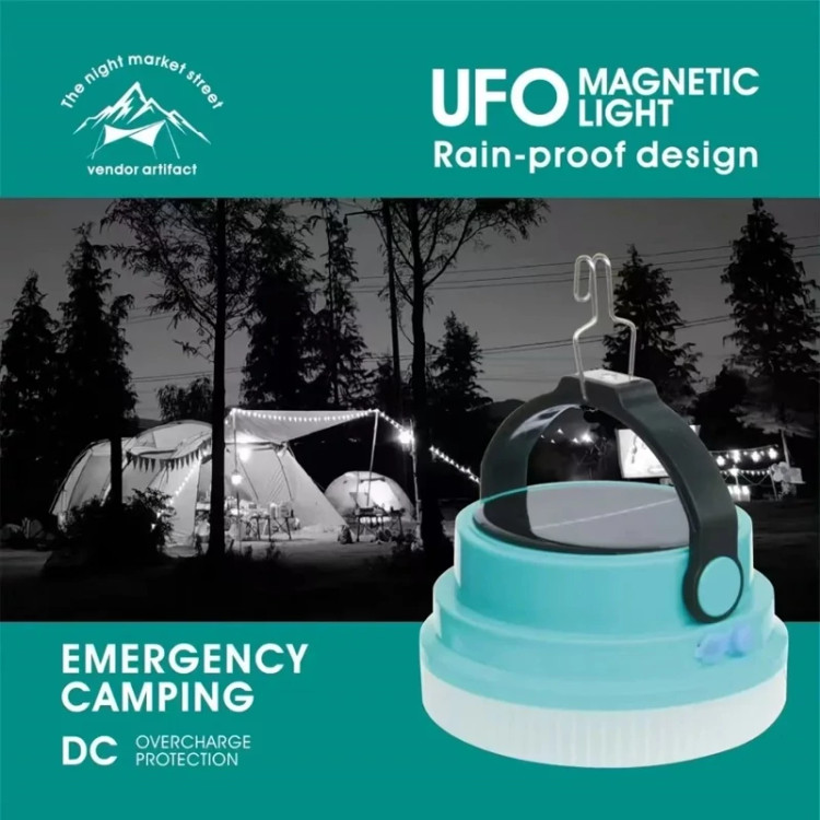 چراغ شارژی برقی و شارژ پنل خورشیدی مدل یوفو UFO