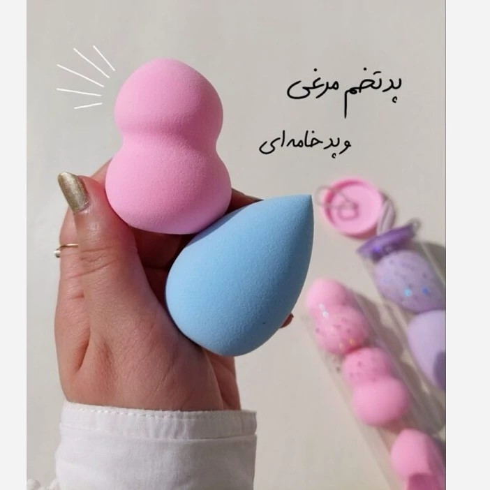 پد تخم مرغی بیوتی بلندر قابل شستشو جعبه دار ( پد آرایشی ) مدل new kanada061