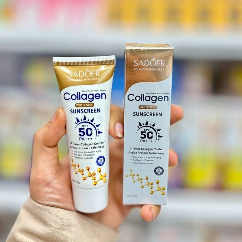 ضد آفتاب کلاژن سادور بدون رنگ spf50 انقضا 2028 میلادی مدل new kanada061
