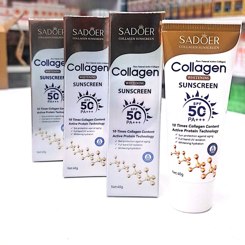 ضد آفتاب کلاژن سادور بدون رنگ spf50 انقضا 2028 میلادی مدل new kanada061