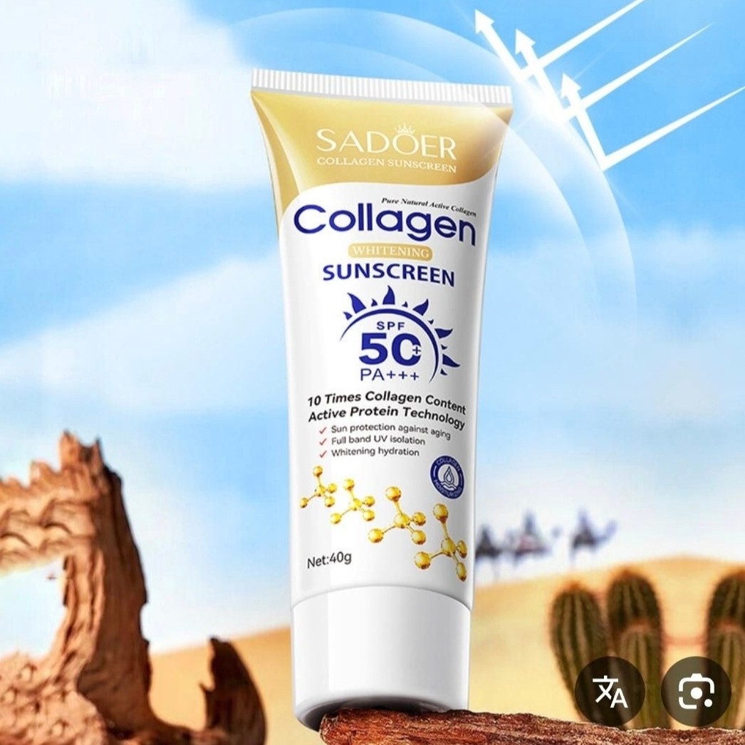 ضد آفتاب کلاژن سادور بدون رنگ spf50 انقضا 2028 میلادی مدل new kanada061