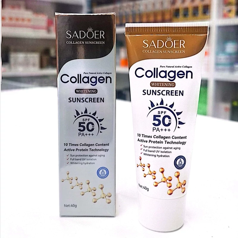 ضد آفتاب کلاژن سادور بدون رنگ spf50 انقضا 2028 میلادی مدل new kanada061