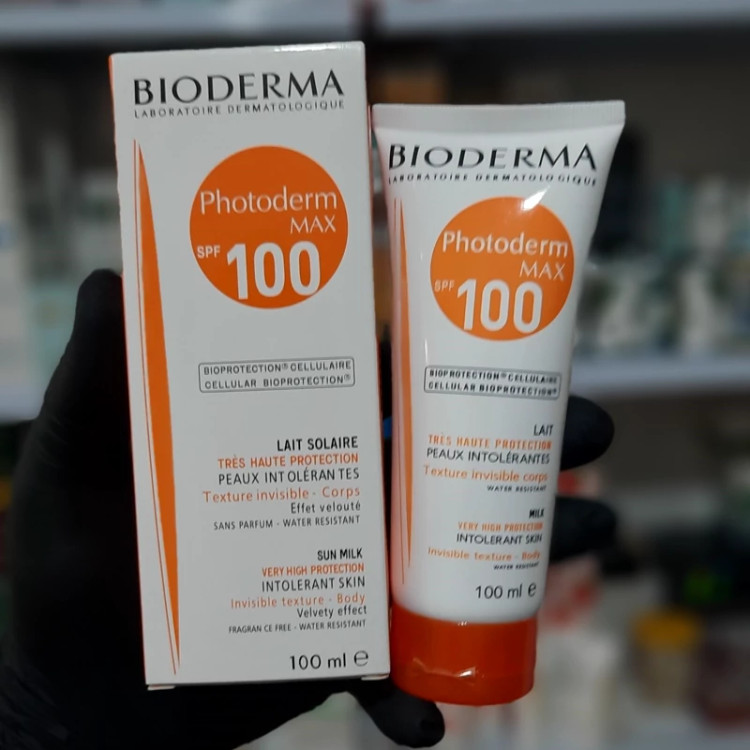 کرم ضدآفتاب بیودرما بی رنگ اصل 100 میل کرم ضد آفتاب بدون رنگ بیودرما اورجینال مدل new kanada061
