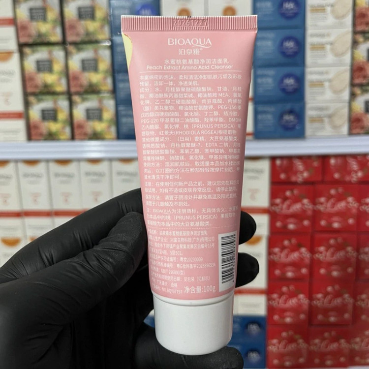 فوم هلو بیوآکوا فوم شستشوی صورت عصاره هلو(لطافت بخش و نشاط بخش پوست مناسب انواع پوست ) مدل new kanada061