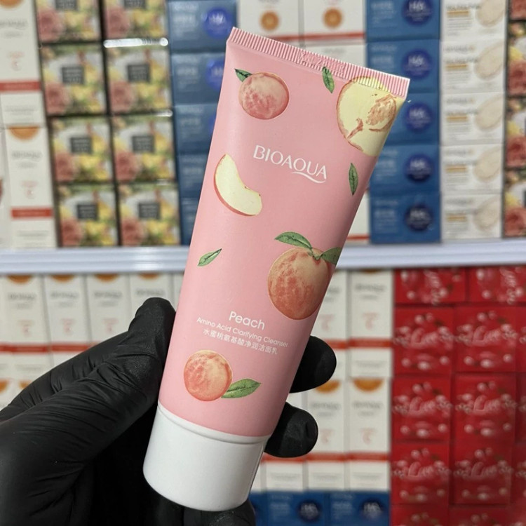 فوم هلو بیوآکوا فوم شستشوی صورت عصاره هلو(لطافت بخش و نشاط بخش پوست مناسب انواع پوست ) مدل new kanada061