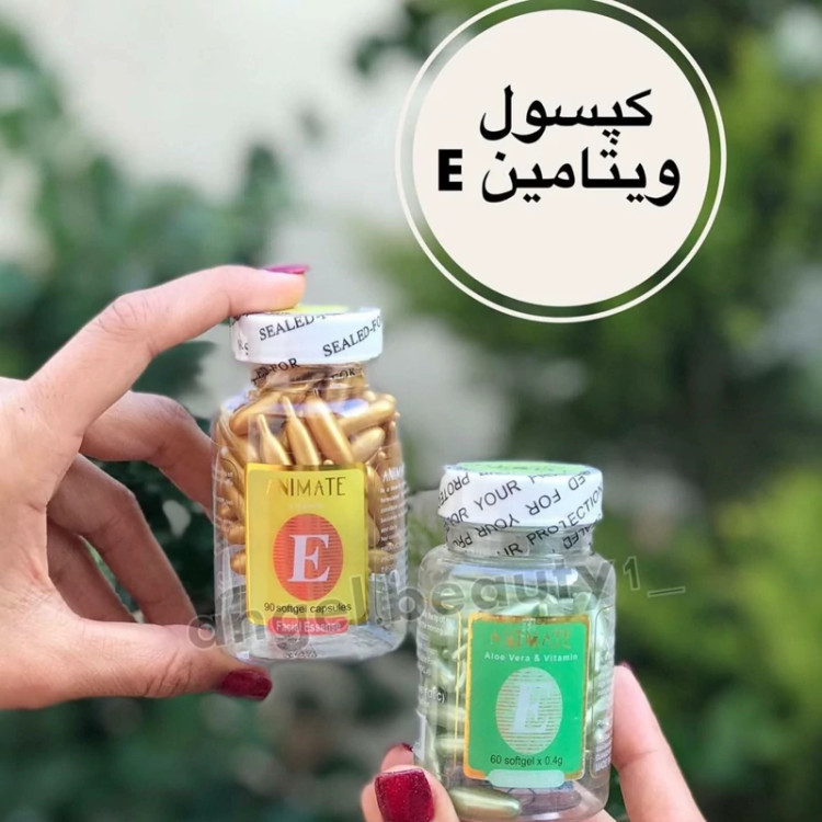بسته ویتامین E صورت 60 عددی (ضدچروک و جوانساز پوست) (غیر خوراکی و مالشی) مدل new kanada051