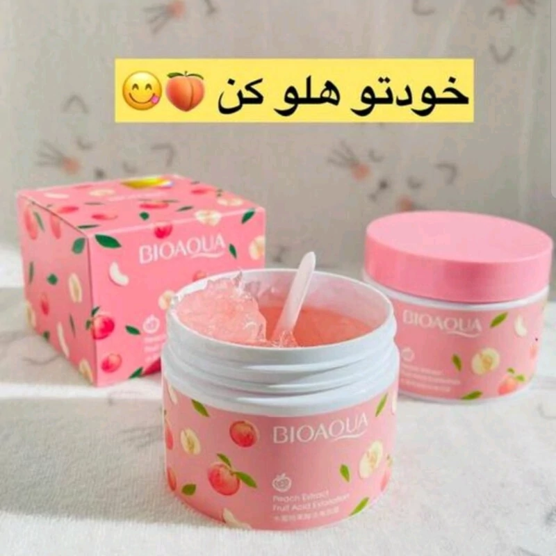 اسکراب هلو  (پاکسازی کامل پوست و لایه برداری بافت مرده پوست )