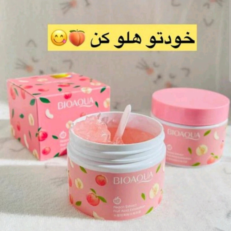 اسکراب هلو (پاکسازی کامل پوست و لایه برداری بافت مرده پوست ) مدل new kanada041