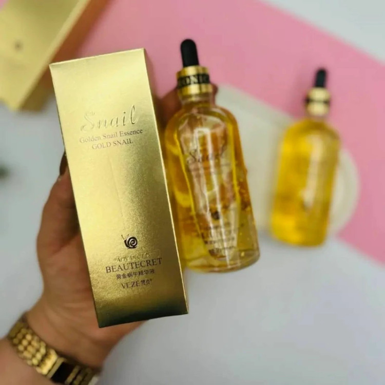 سرم حلزون طلا وزه 100 میل جوانسازی پوست و ضد پیری و چین و چرو مدل new kanada041