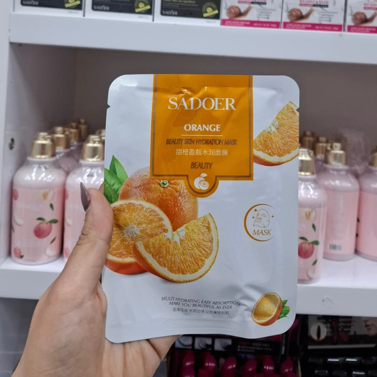 ماسک ورقه ای صورت ویتامین سی رایحه پرتقال مدل new kanada031