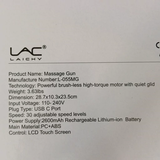 ماساژور باشگاهی مدل LAC LAICHY L-055MG ماساژور حرفه ای 12 سرعته صفحه لمسی لایچی مدل new kanada031