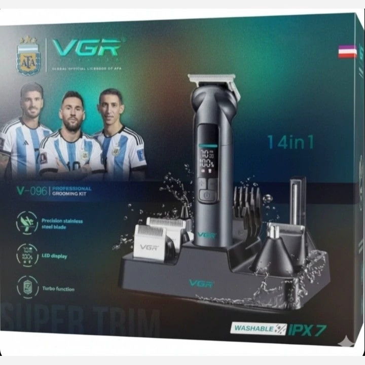 ست ماشین اصلاح وی جی آر مدل V-096 ضد آب مدل new kanada031