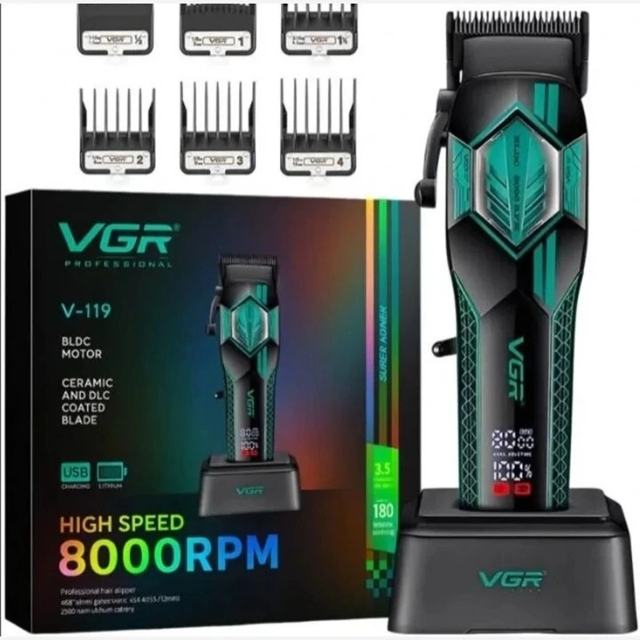 ماشین اصلاح وی جی آر مدل V-119 با تیغه سرامیکی (گارانتی 3 ماهه) مدل new kanada031