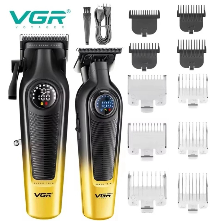 ست ماشین اصلاح سالنی VGR مدلV-996و V196 مدل new kanada021