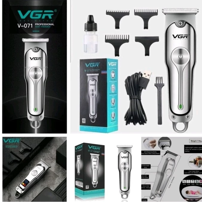 ماشین اصلاح سر و صورت VGR-071 اصلی ریش تراش خط زن و سایه زن وی جی ارvgr071 اصل مدل new kanada021