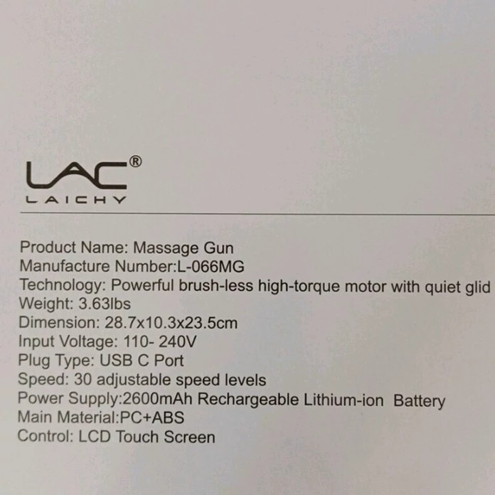 ماساژور حرفه ای LAC مدل 066GM مدل new kanada021