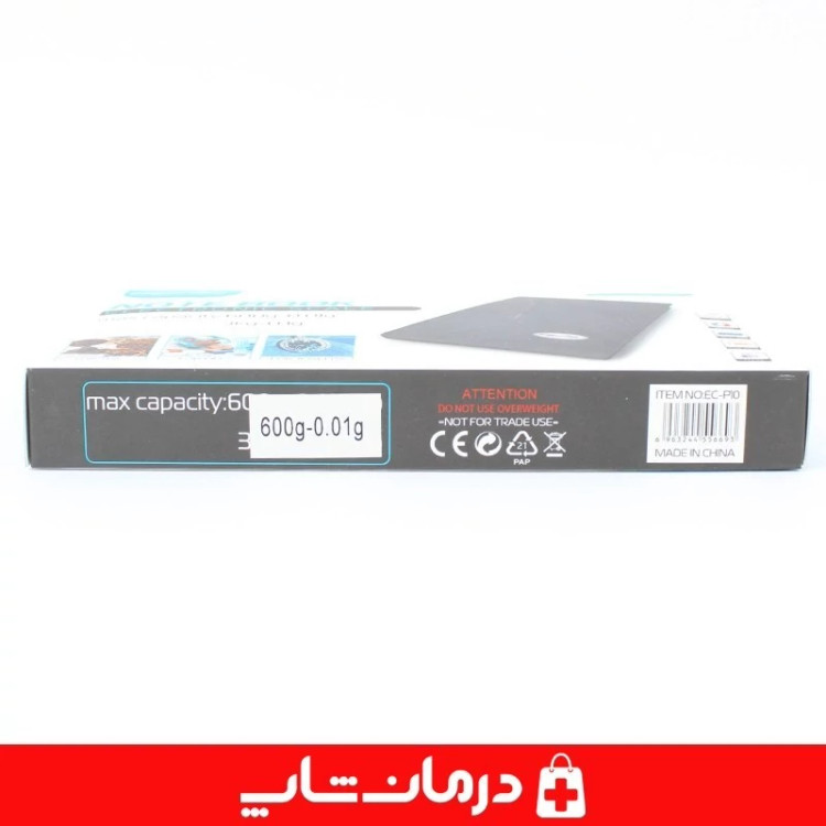 ترازو گرمی دیجیتال ترازو نوت بوکی 600 گرمی ترازو note book دقت 0/01 EURECARE مدل ec p10 کالا پزشکی ردمان شاپ کد 404083