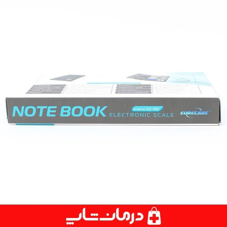 ترازو گرمی دیجیتال ترازو نوت بوکی 600 گرمی ترازو note book دقت 0/01 EURECARE مدل ec p10 کالا پزشکی ردمان شاپ کد 404083