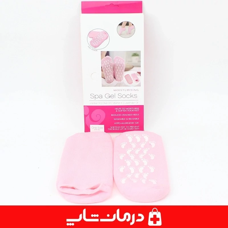 جوراب سیلیکونی پارچه ای spa جوراب ژله ای پارچه ای ترک کف پا  کاناداکالا مدل 01315