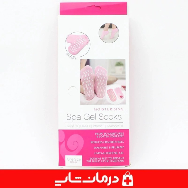 جوراب سیلیکونی پارچه ای spa جوراب ژله ای پارچه ای ترک کف پا کاناداکالا مدل 01315