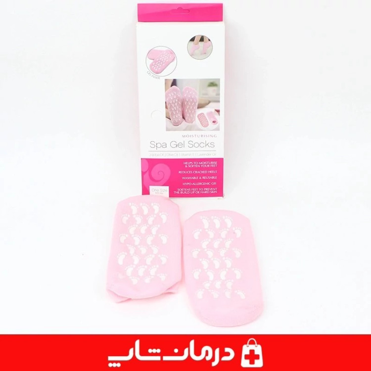 جوراب سیلیکونی پارچه ای spa جوراب ژله ای پارچه ای ترک کف پا کاناداکالا مدل 01315