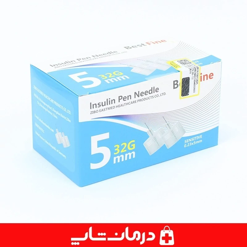 سرسوزن انسولین بست فاین سایز 5 گیج 32 best fine بسته 100 عددی کاناداکالا مدل 01315