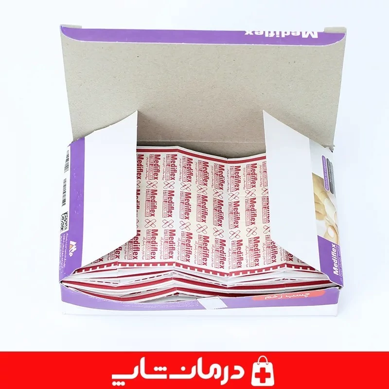 چسب زخم مدیفلکس mediflex چسب زخم نواری 100 تایی کاناداکالا مدل 01314