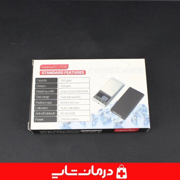 ترازو 500 گرمی دیجیتال مدل ec p08 دقت ترازو جیبی دقیق کاناداکالا مدل 01314