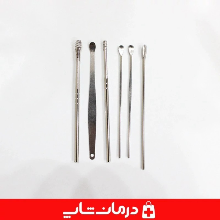 ست پاکسازی گوش فلزی 6 عددی گوش پاک کن فنری درمان شاپ فروشگاه اینترنتی تجهیزات پزشکی درمانی طبی بهداشتی اقلام مصرفی403688