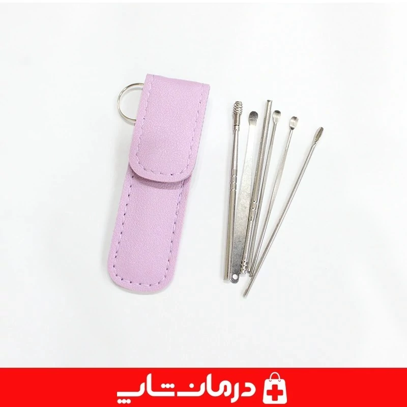 ست پاکسازی گوش فلزی 6 عددی گوش پاک کن فنری  کاناداکالا مدل 01314