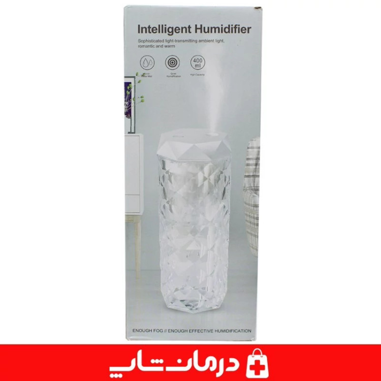 بخور سرد کریستالی چراغ دار 400 میلی لیتر مدل smart humidifire lf 103 کاناداکالا مدل 01312