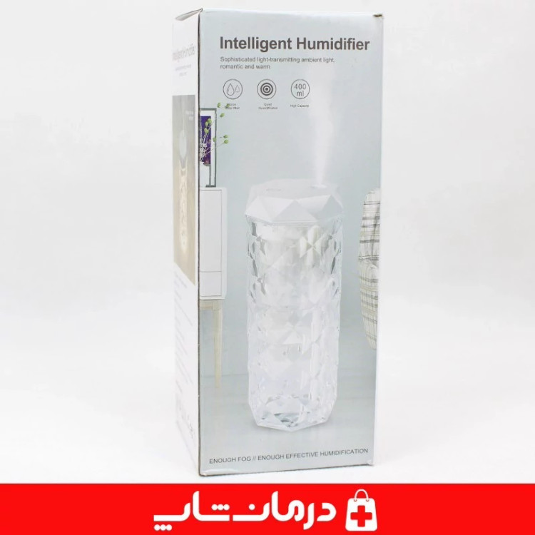 بخور سرد کریستالی چراغ دار 400 میلی لیتر مدل smart humidifire lf 103 کاناداکالا مدل 01312
