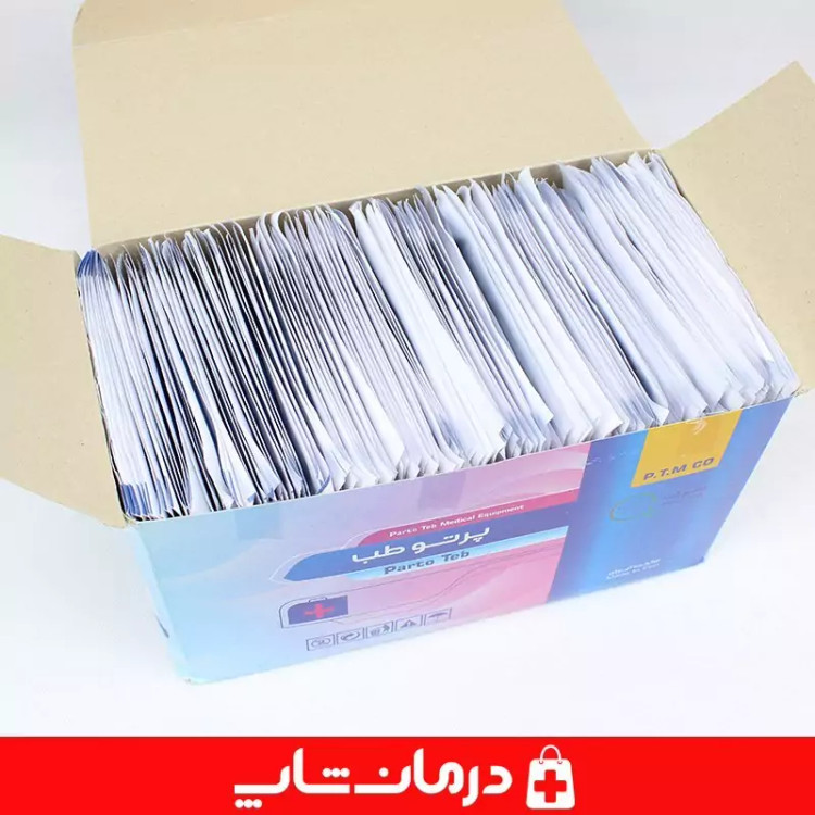 گاز استریل پرتو طب بسته 150 عددی 100 درصد پنبه گاز طبی استریل parto teb کاناداکالا مدل 01312