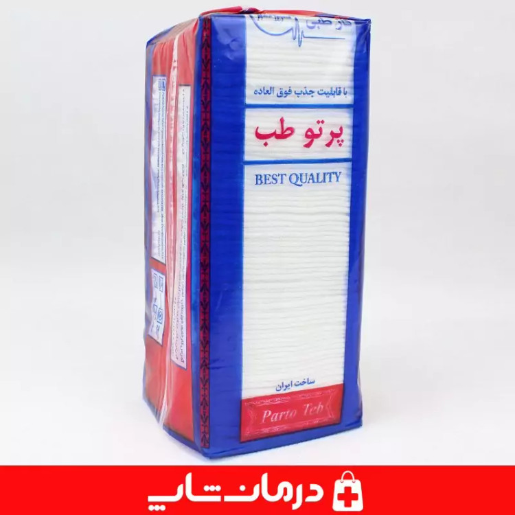 گاز طبی غیراستریل سایز 10x10 پرتو طب گاز400 گرمی ساده 8 لایه کاناداکالا مدل 01312