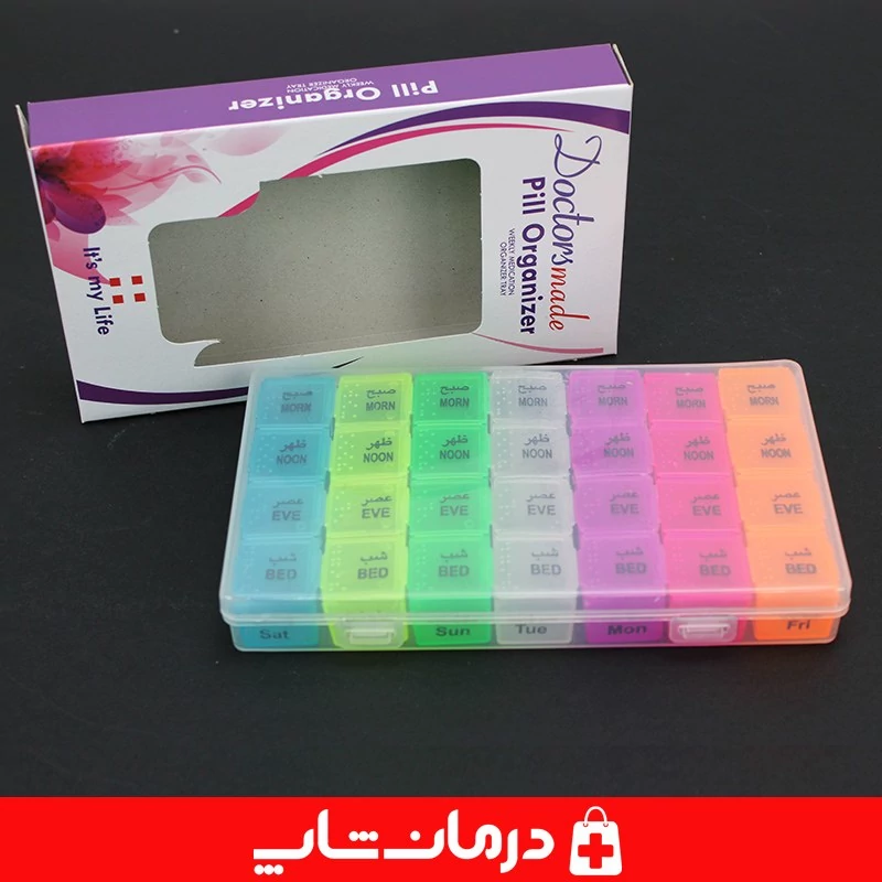 جعبه قرص روزانه و هفتگی دکتر مد یادآور قرص روزانه و هفتگی کاناداکالا مدل 01312