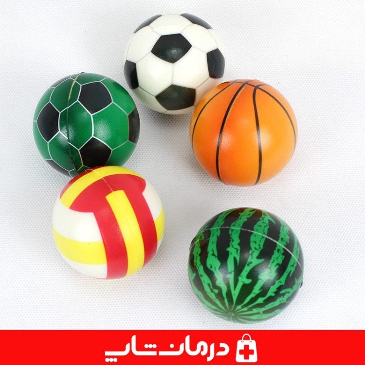 توپک فیزیوتراپی فومی 6 سانت بسته 12 عددی توپ اسفنجی فیزیوتراپی تقویت مچ کاناداکالا مدل 01312