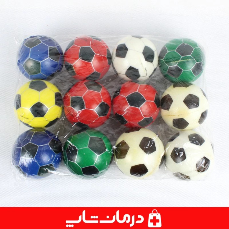 توپک فیزیوتراپی فومی 6 سانت بسته 12 عددی توپ اسفنجی فیزیوتراپی تقویت مچ کاناداکالا مدل 01312