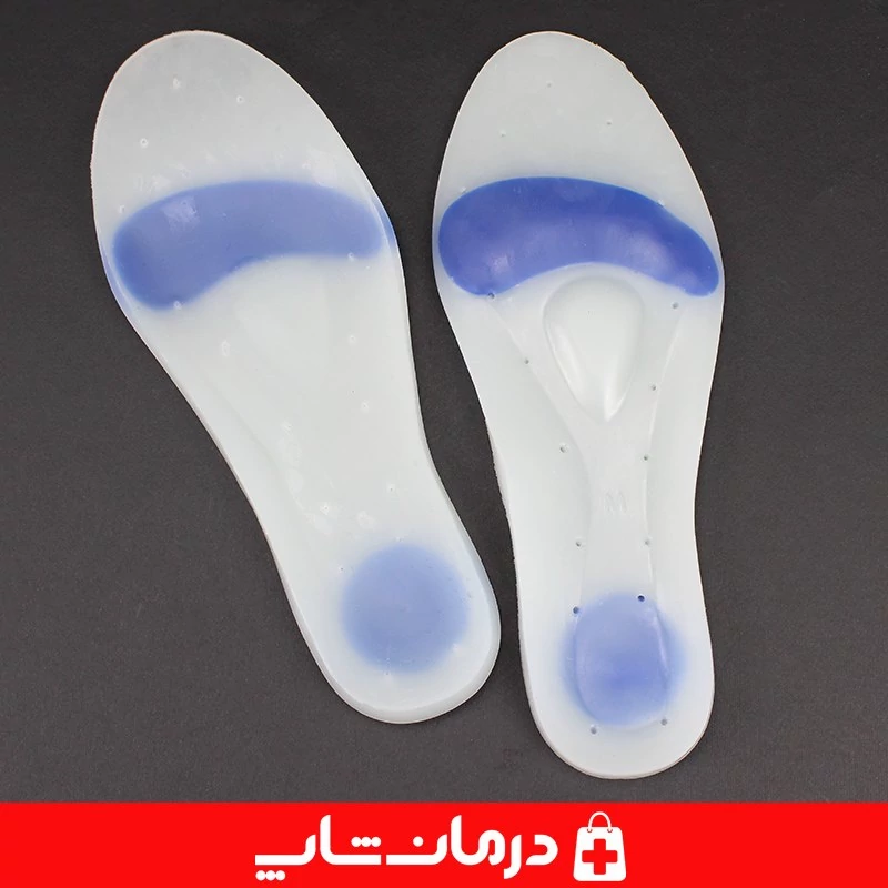 کفی طبی hm سایز متوسط m بسته 2 عددی کفی ژله ای درون کفش کفی ژله ای محافظ پاشنه طبی  کاناداکالا مدل 01312
