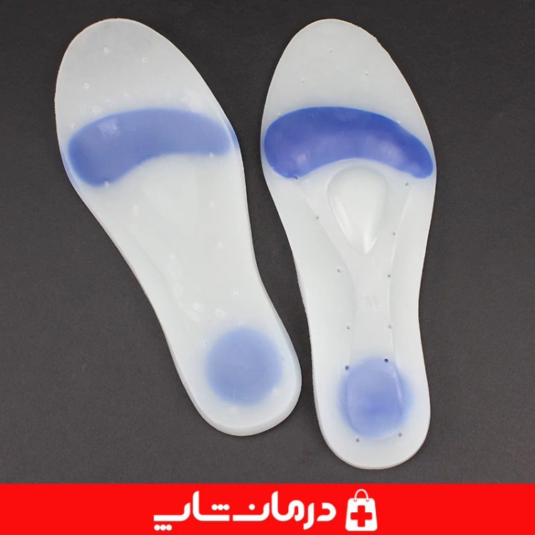 کفی طبی hm سایز متوسط m بسته 2 عددی کفی ژله ای درون کفش کفی ژله ای محافظ پاشنه طبی کاناداکالا مدل 01312