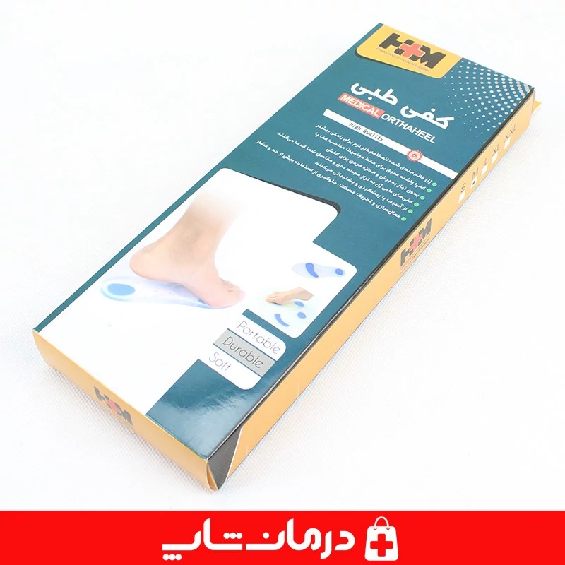 کفی طبی hm سایز متوسط m بسته 2 عددی کفی ژله ای درون کفش کفی ژله ای محافظ پاشنه طبی کاناداکالا مدل 01312