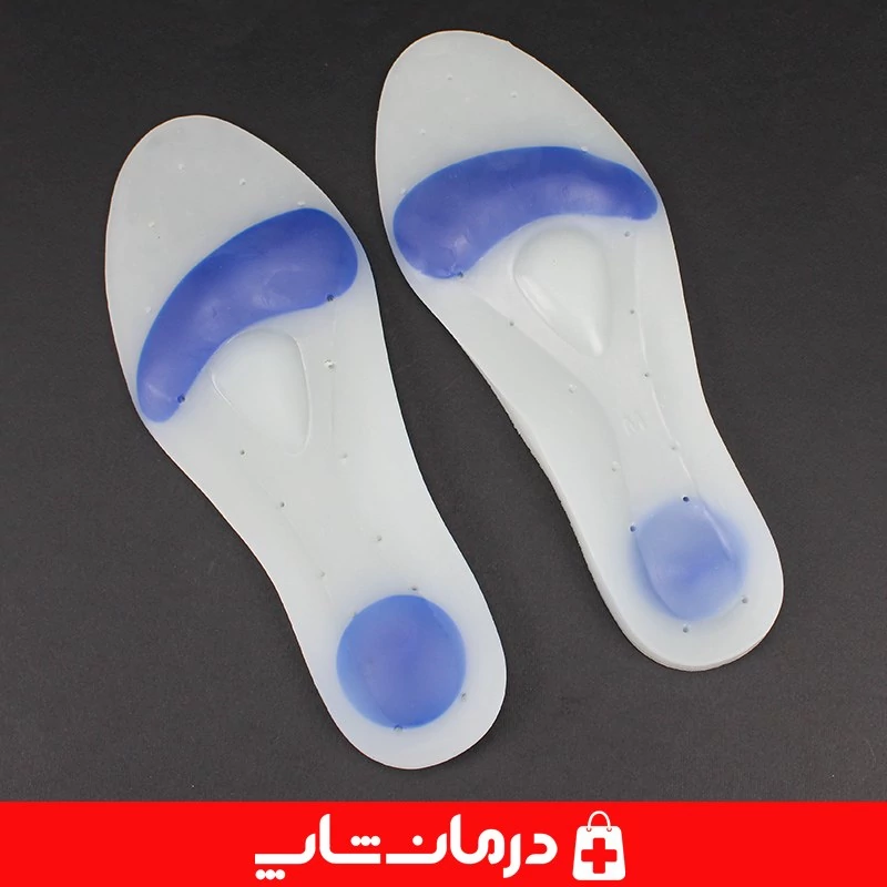 کفی طبی hm سایز متوسط m بسته 2 عددی کفی ژله ای درون کفش کفی ژله ای محافظ پاشنه طبی کاناداکالا مدل 01312