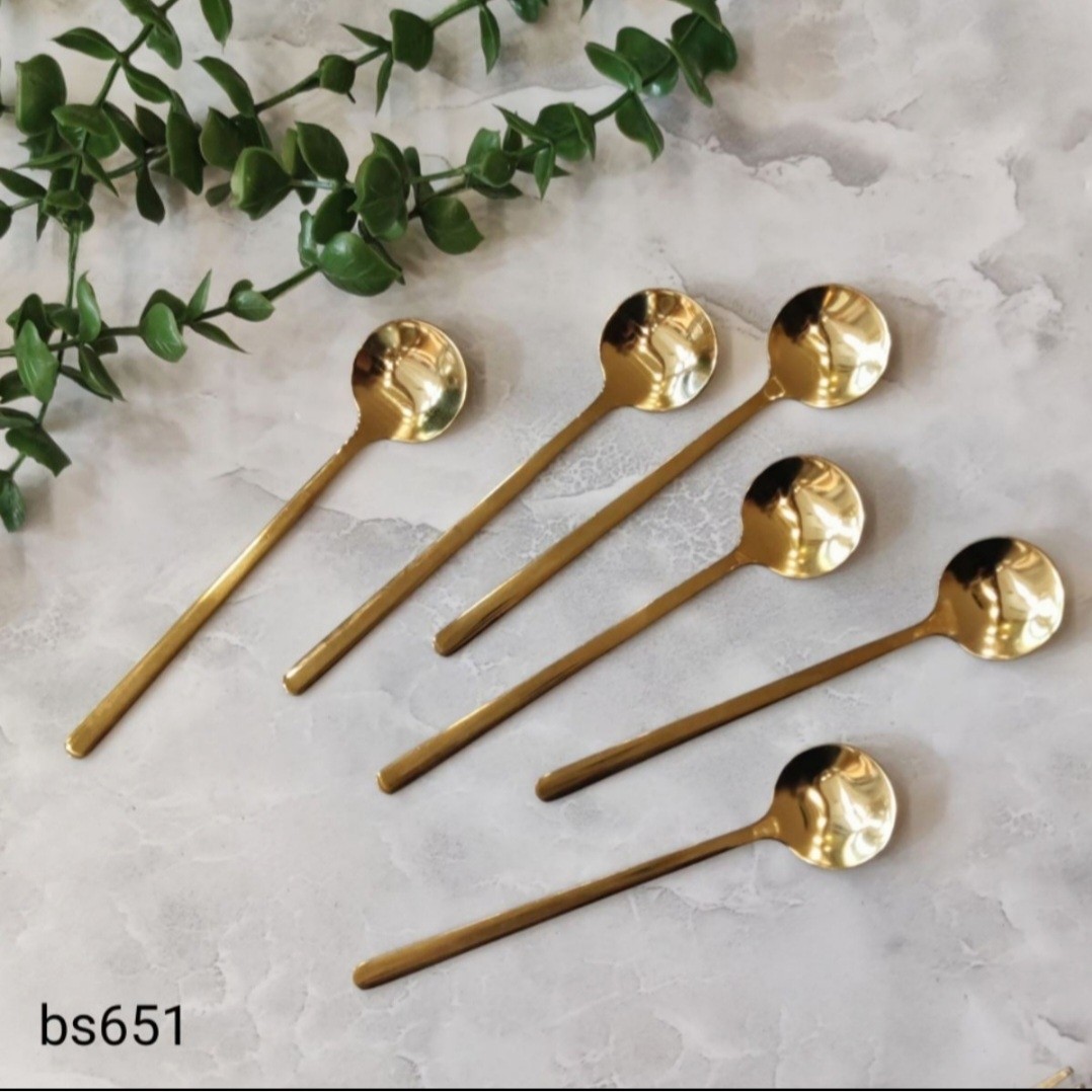 قاشق چای خوری طلایی مینیمال    مدل:new kanada01874