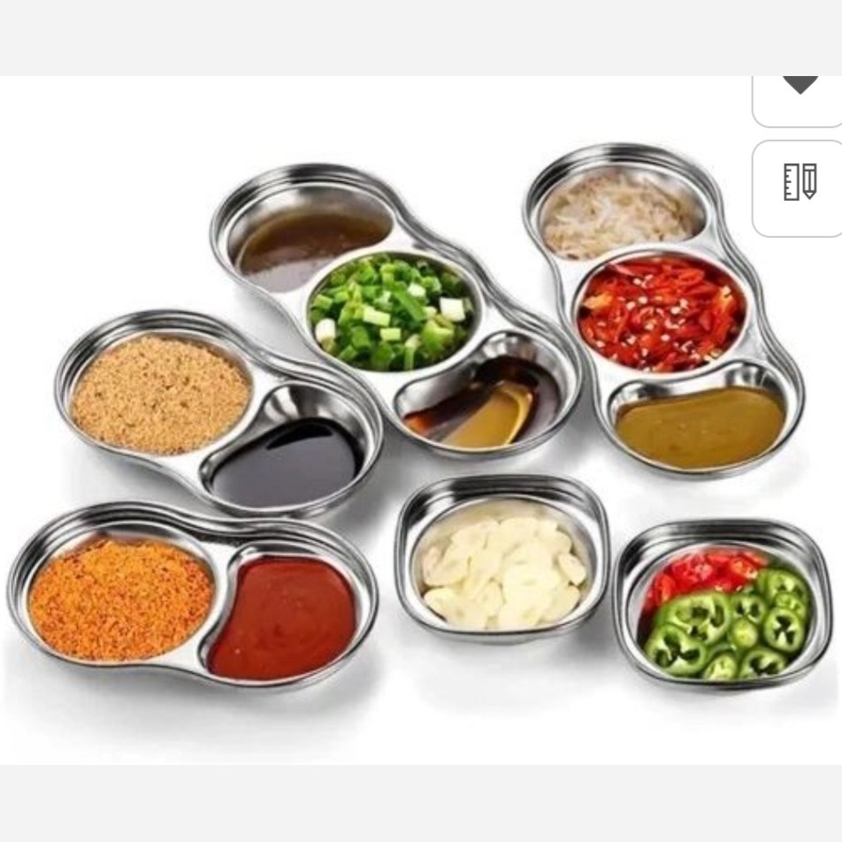 مزه خوری استیل سیلور 2 خانه   مدل:new kanada01865