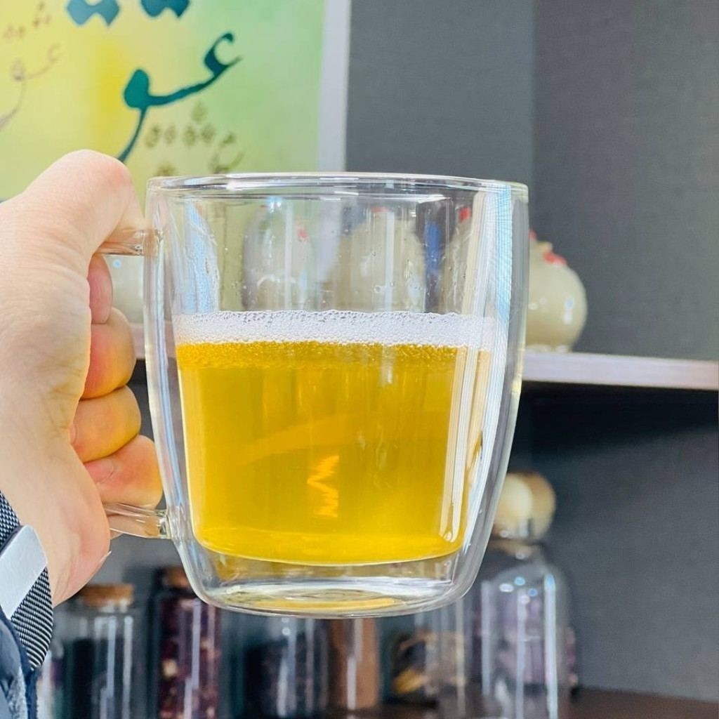 لیوان دوجداره دسته دار گرد بزرگ مدل:new kanada0458